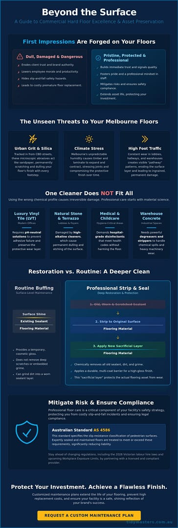 Commercial Hard Floor Cleaning Melbourne: The 2026 Guide to Restoration & Maintenance