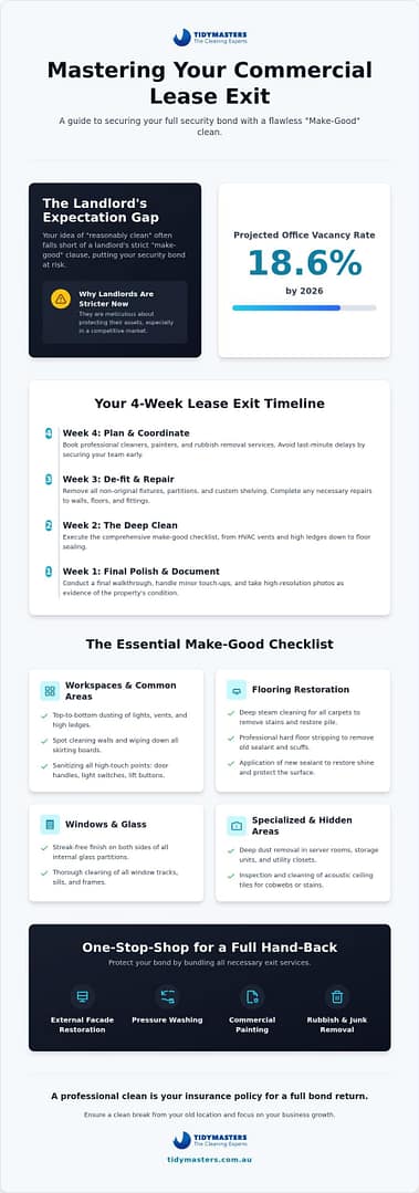 Commercial Lease Cleaning Checklist: The 2026 Make-Good Guide