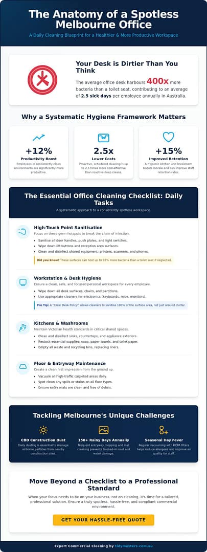 Office Cleaning Checklist for Daily Tasks: The 2026 Melbourne Business Guide