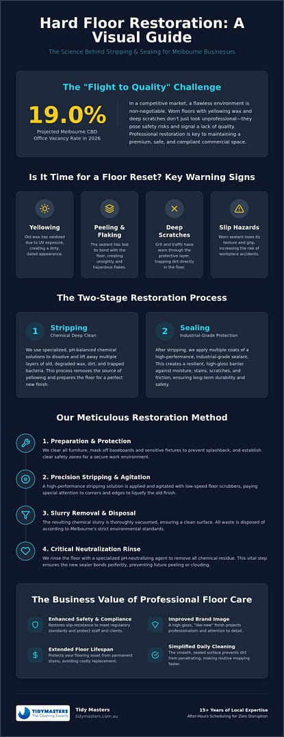 Hard Floor Stripping and Sealing Melbourne: The 2026 Commercial Guide