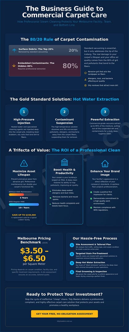 Commercial Carpet Steam Cleaning Melbourne: The 2026 Business Guide