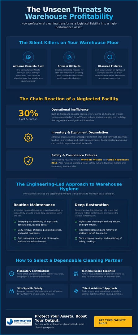 Warehouse Cleaning Services Melbourne: The 2026 Industrial Safety & Efficiency Guide