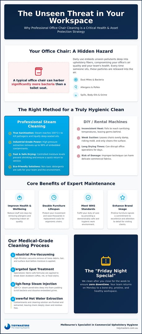 Office Chair Steam Cleaning Melbourne: The 2026 Guide to Workplace Hygiene