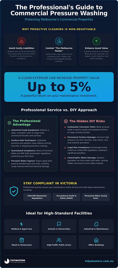 Commercial Pressure Washing Melbourne: The 2026 Property Maintenance Guide