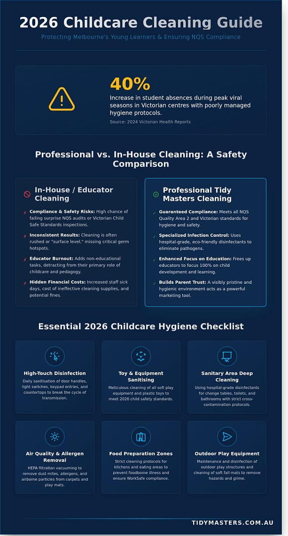 Childcare Cleaning in Melbourne: The 2026 Guide to Safety and Compliance