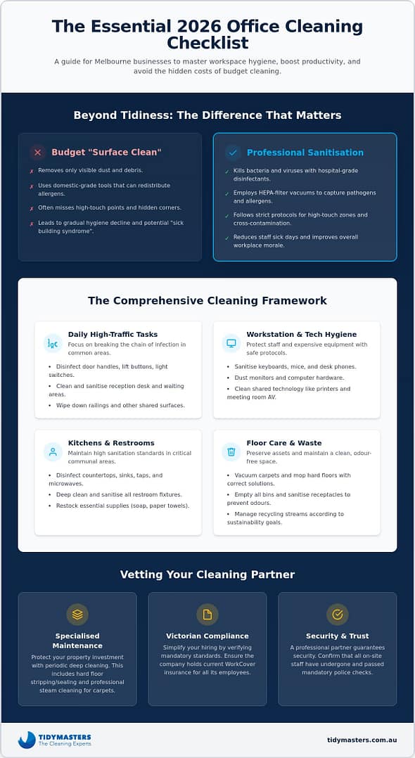 Small Office Cleaning in Melbourne: The Essential 2026 Hiring Checklist